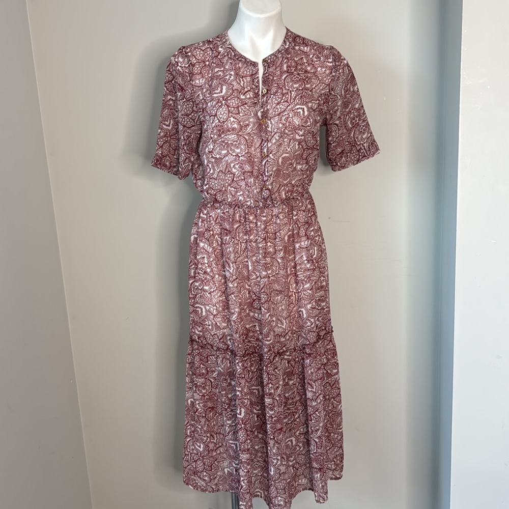 Who What Wear Paisley Midi Dress small